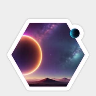 Planets in Space - Cosmic Exploration Design Sticker